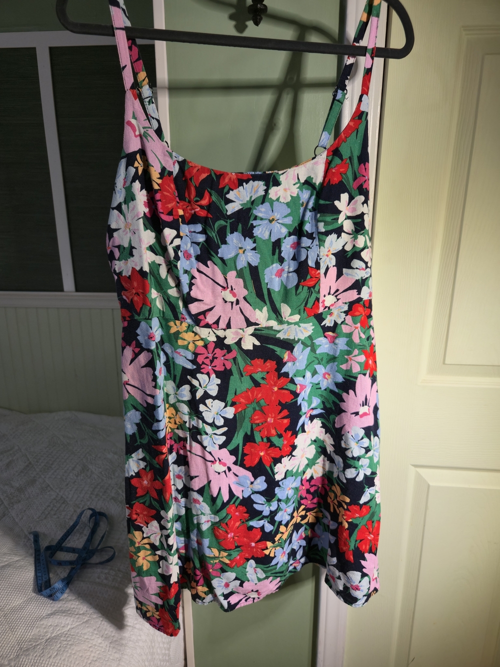 Old Navy Navy Floral Spaghetti-Strap Mini Dress